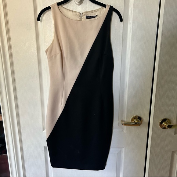 Dolce & Gabbana Sleeveless Dress Black Cream Size 40 Extra Small, - Picture 2 of 11